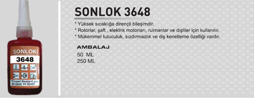 Sonlok 3648 Rulman Kenetleyici 50 gr