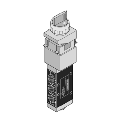 Kuhnke 760234641 1/8 5-2 Çevirmeli Buton Valf