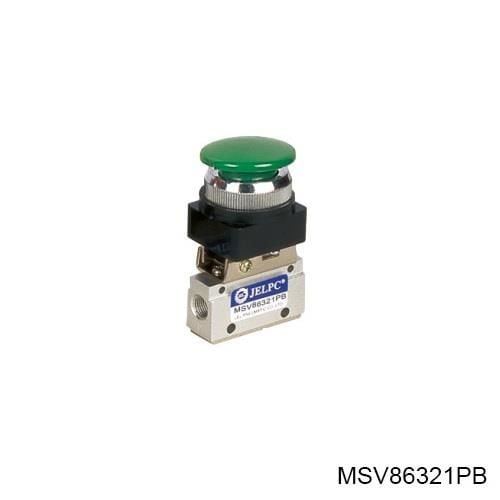 Jelpc 1/8-3/2 Mantar-Buton Valf MSV86321-PB