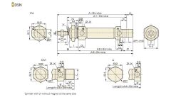 Jelpc 40x50 DSN Pnömatik Piston