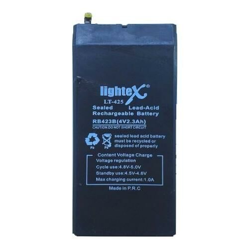 4 VOLT 2.5 AMPER 10X5X2 LİGHTEX LT-425 AKÜ 50*22*100 mm