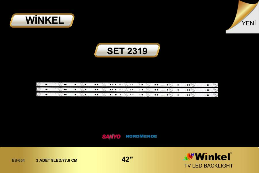 TV LED BAR -2319 TAKIM 3 LÜ 42CE5100A-LE106N1FMD-ES 654-WİNKEL