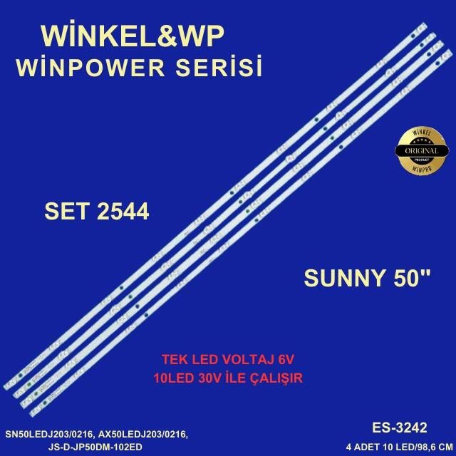 TV LED BAR -2563 2544 TAKIM 4 LÜ-SN50LEDJ203-JP50DM-WİNKEL