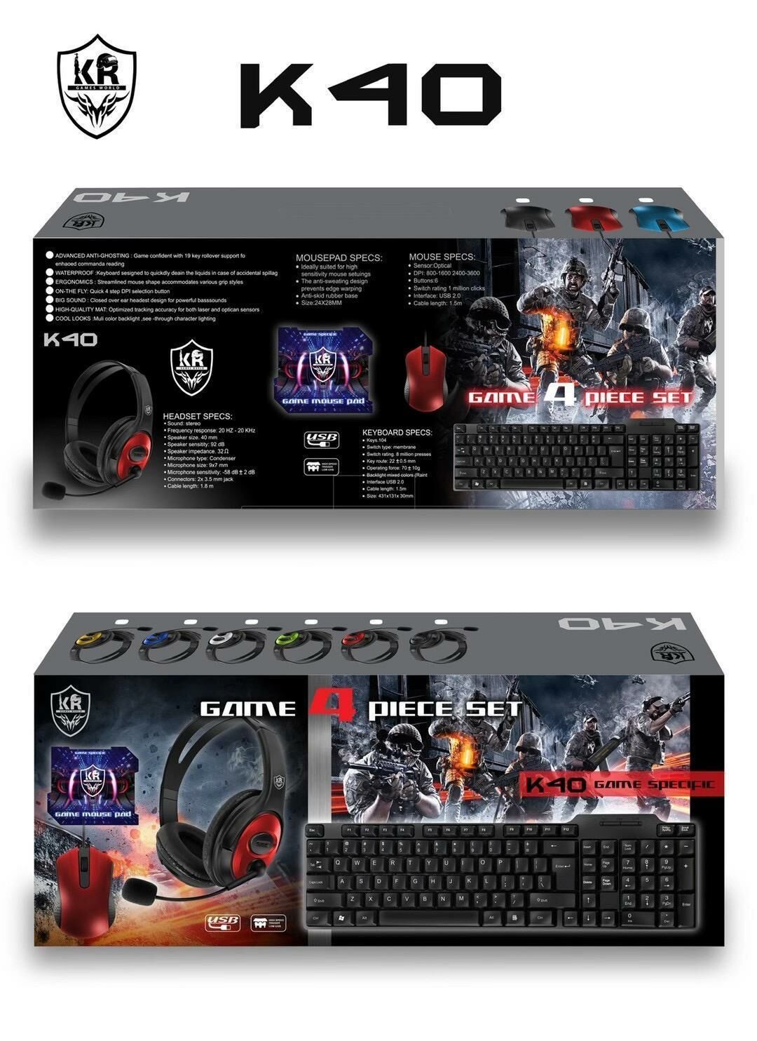 POWERSTAR K40 OYUNCU KULAKLIK KLAVYE MOUSE VE PED TAKIM