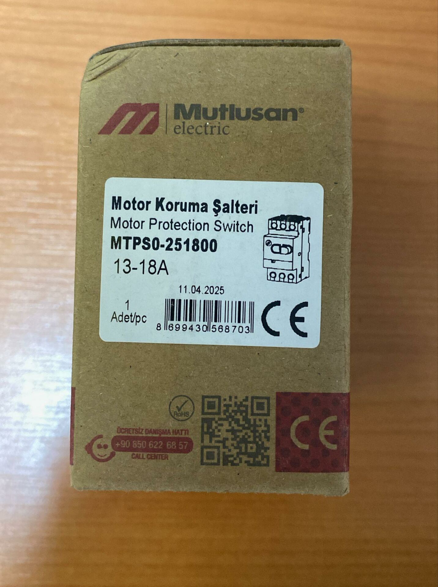 MUTLUSAN MOTOR KORUMA ŞALTERİ 13-18 AMPER MTPS0-251800