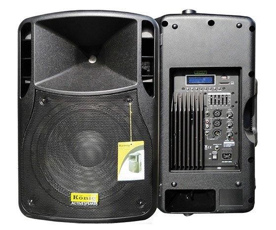 KÖNİG K-1515A 38CM 400W USB-SD-AKTİF KABİN HOPARLÖR