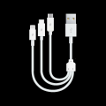 TTEC 2DK13 MiniCable Trio 30cm Şarj Kablosu USB-A - Type-C / Lightning / Micro USB