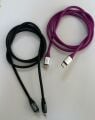 USB RENKLİ KABLO 1 MT METAL UÇ TYPE-C/-TYPE-C -- TYPE-C/İPHONE
