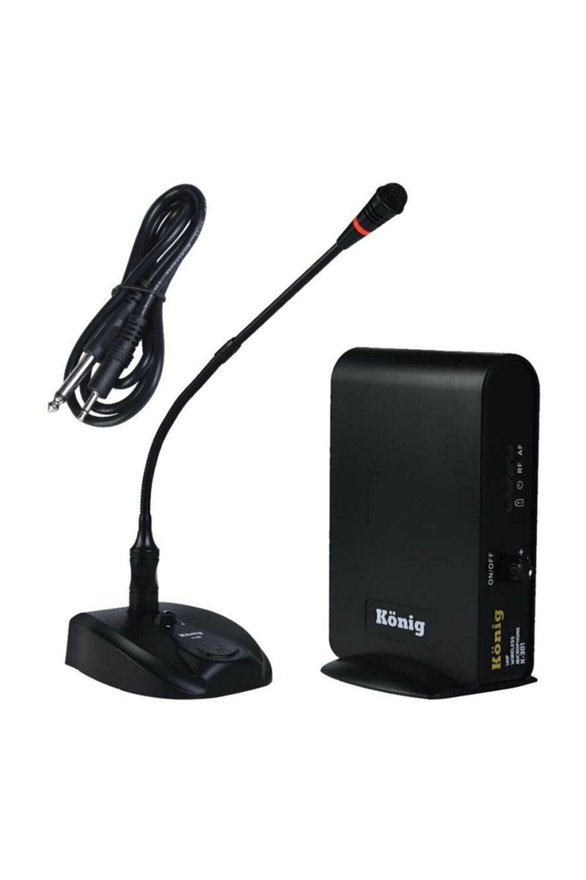 KÖNİG K-301 UHF TEK KANAL KABLOSUZ  KÜRSÜ MİKROFONU