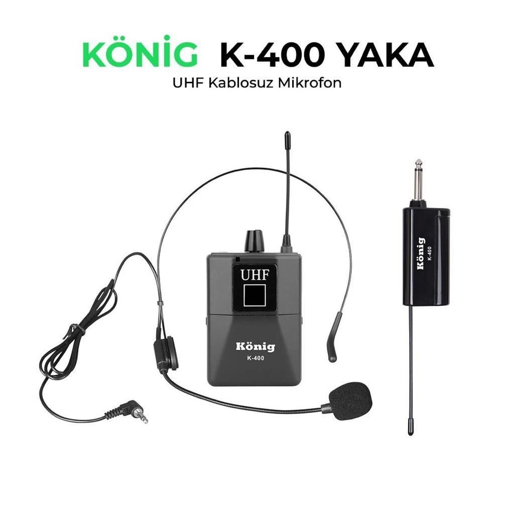 KÖNİG K-400 UHF 1 YAKA TELSİZ MİKROFON