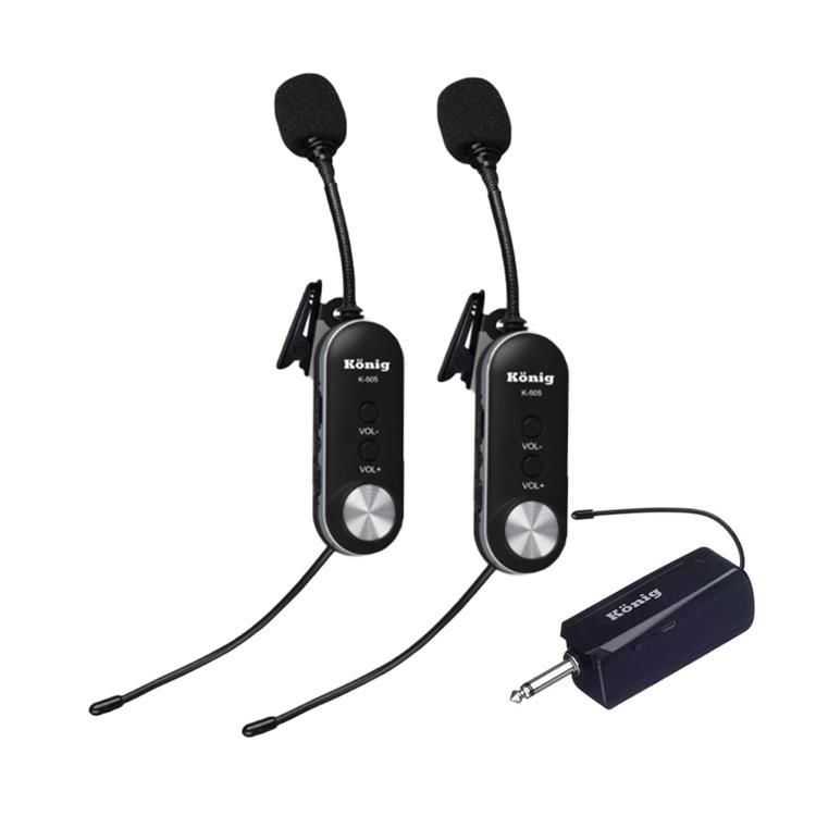 KÖNİG K-510 2 YAKA UHF ŞARJLI TELSİZ MİKROFON
