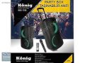 KÖNİG KNG-1100 2X20 CM 300 WATT UHF KABLOSUZ EL MİKROFONLU ŞARJLI AKTİF KABİN HOPARLÖR