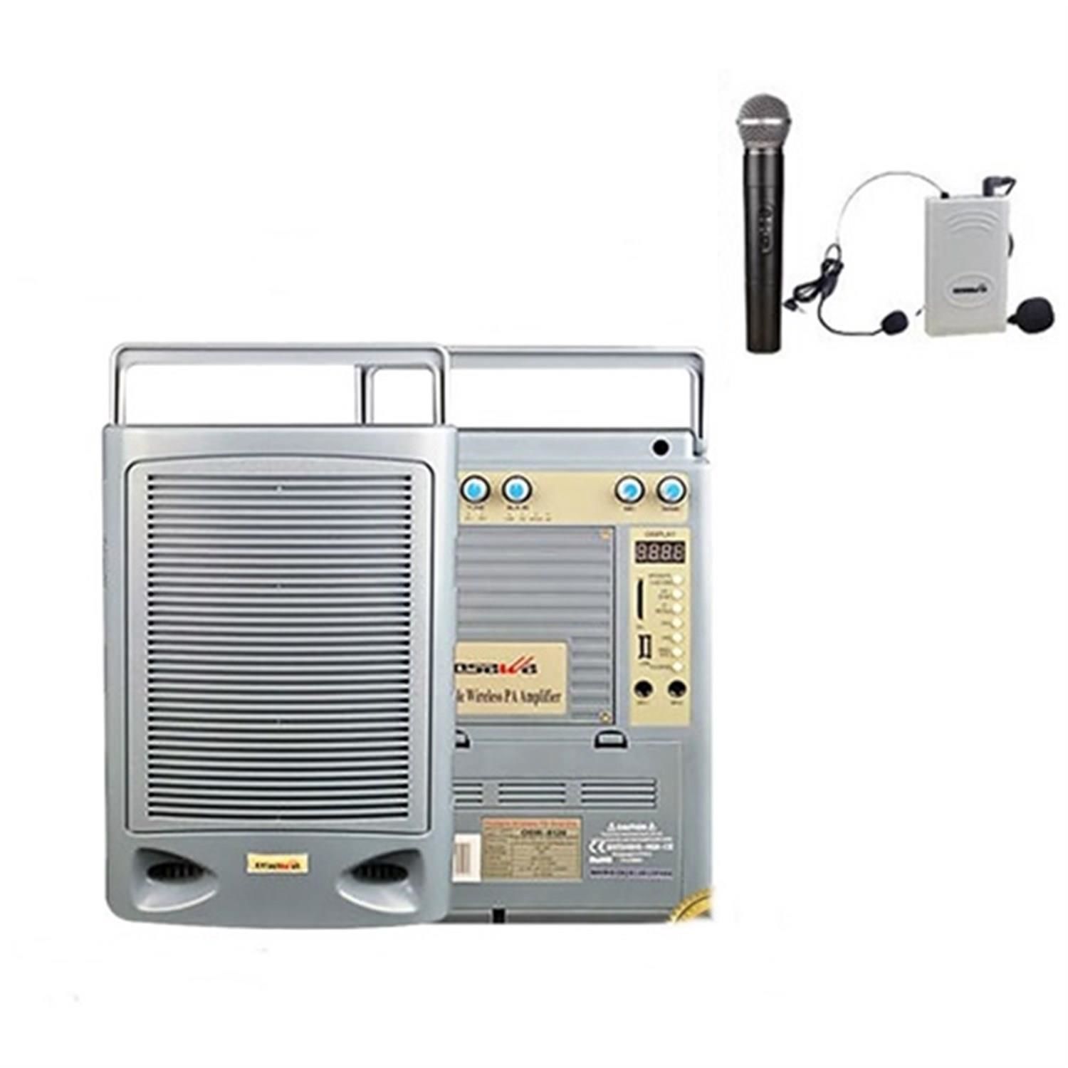 OSAWA OSW-8120 USB Lİ 1 EL 1 YAKA 75 WATT 16 CM ŞARZLI PORTATİF ANFİ