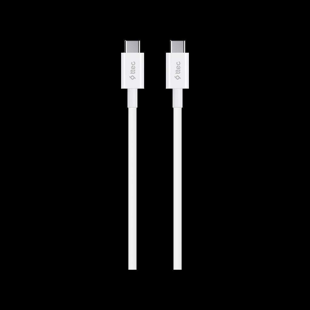 TTEC 2DK36B USB-C - USB-C Type-C 120cm 65W PD/QC Hızlı Şarj/Data Kablosu Beyaz Beyaz