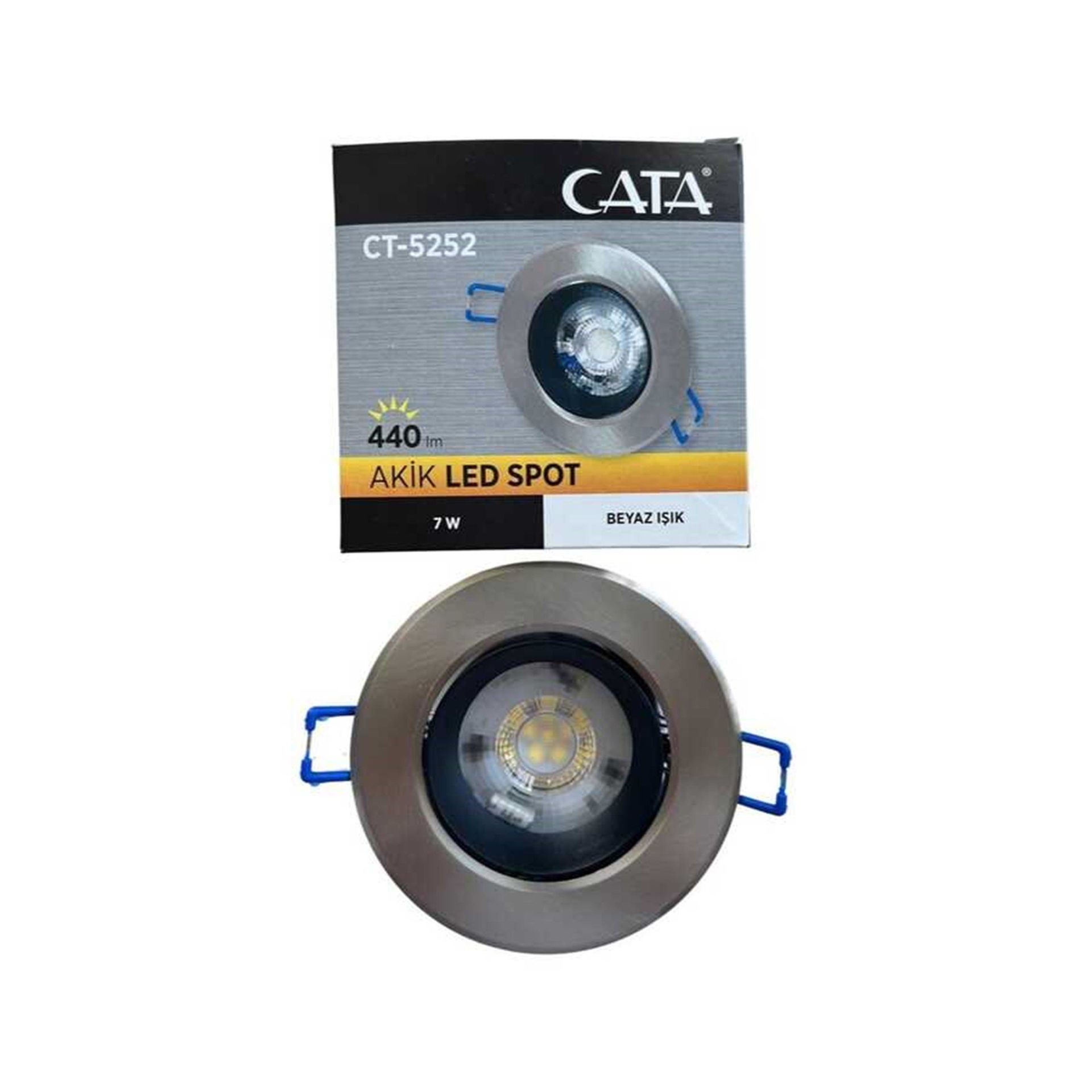 CATA CT-5252 6 WATT AKİK SATEN KASA COB LED SPOT BEYAZ