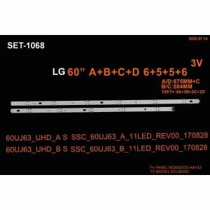 TV LED BAR 2218 TAKIM-10 LU-60UJ630-NC600DGE-ES-1068-WİNKEL
