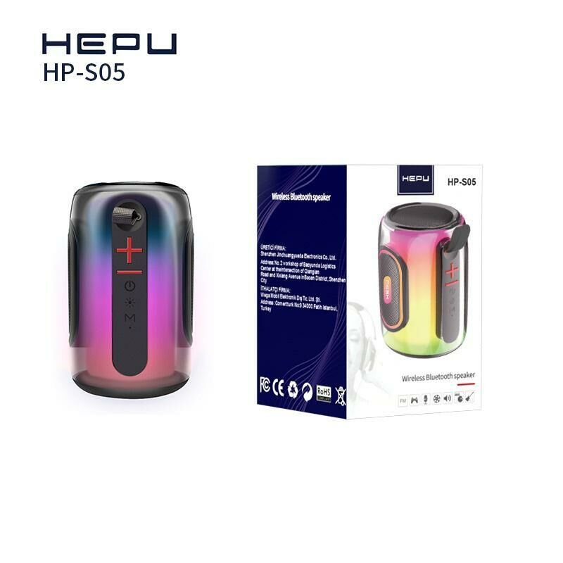 HEPU S05 BLUETOOTH USB ŞARJLI RGB IŞIKLI MÜZİK KUTUSU