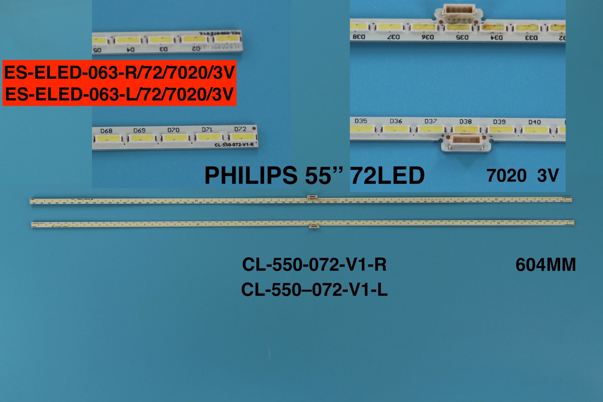 TV LED BAR -2119 2 Lİ ÇUBUK-55pus7101-LK10024666-A0-11800821-A0-CL-550-072-V1-WİNKEL