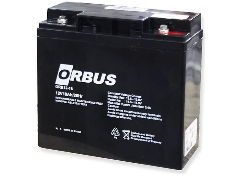 12 VOLT 18 AMPER AKÜ ORBUS-ÖLÇÜLER 180*76*167 mm-5 kg.