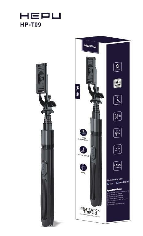 TRIPOD + SELFİE ÇUBUĞU HEPU HP-T09