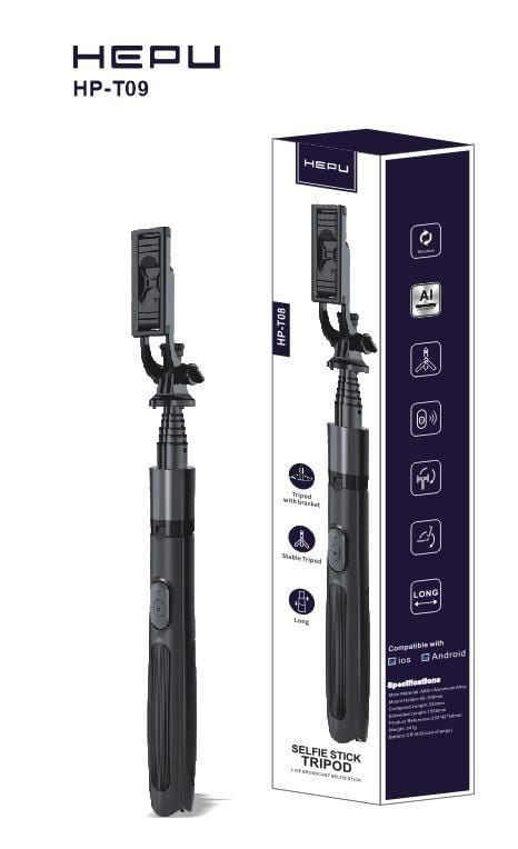 HEPU HP-T09 TRIPOD + SELFİE ÇUBUĞU