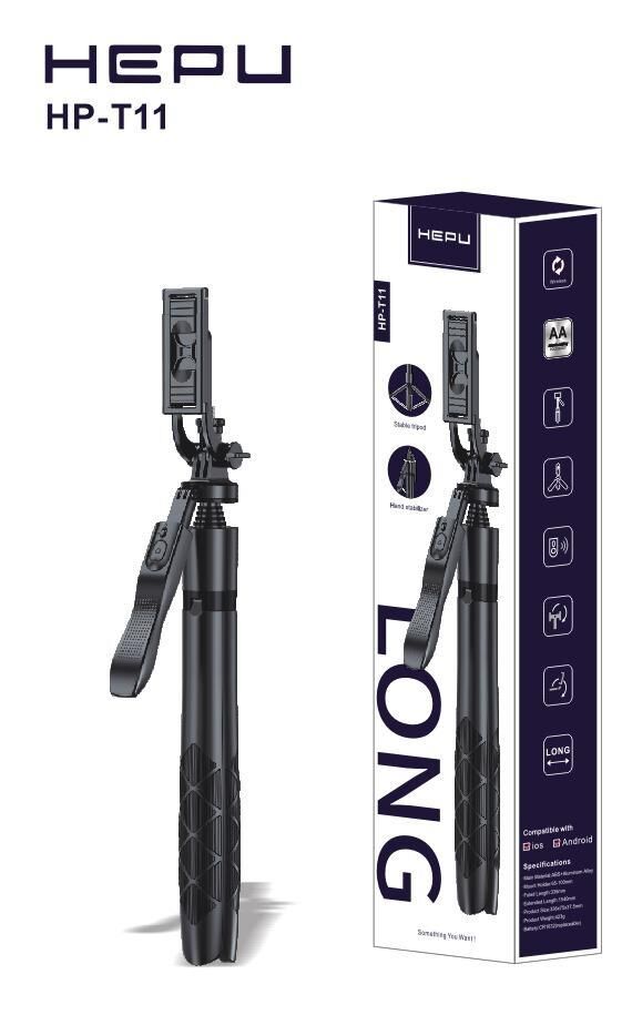 HEPU HP-T11 TRIPOD + SELFİE ÇUBUĞU