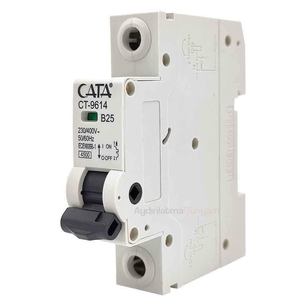 CATA W OTOMAT 25 AMPER B TİPİ 4,5K MONOFAZE CT-9614