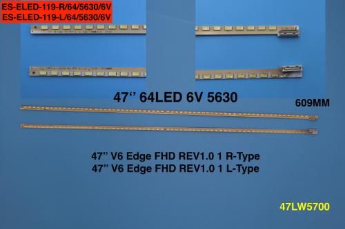 TV LED BAR -2188 2 Lİ ÇUBUK-47LW4500 47LW5500 47LV3550 47LW570S 47PF8221-ELED119-WİNKEL