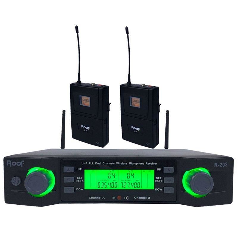 ROOF R-203 UHF 2 YAKA TELSİZ MİKROFON