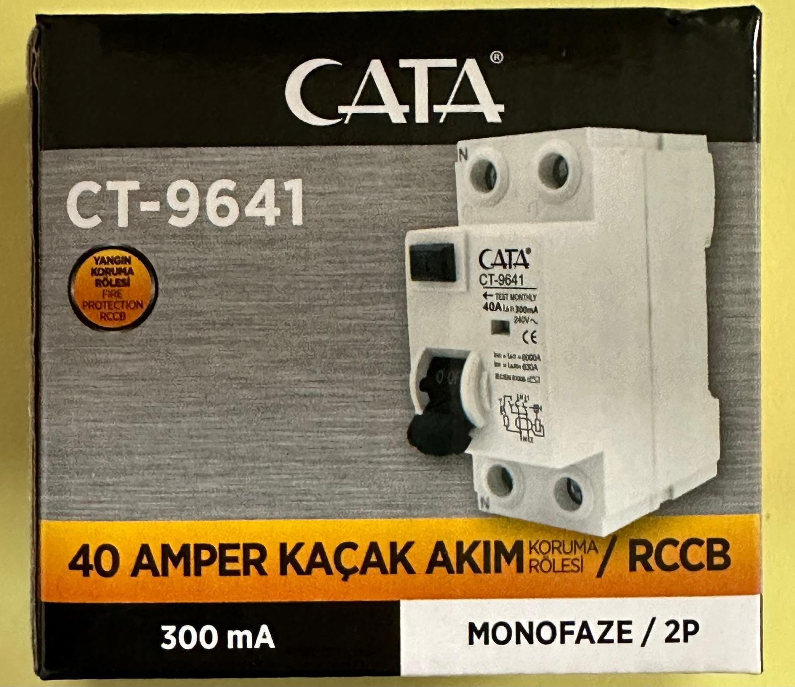 CATA YANGIN KORUMA 2X40 AMPER 300 MA CT-9641