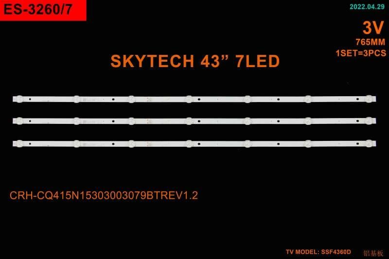 TV LED BAR-2403 TAKIM 3 LÜ-SST-4360, DJT42 LED BAR, KJ415D07-ZC62AG-02, 303KJ41503-WİNKEL