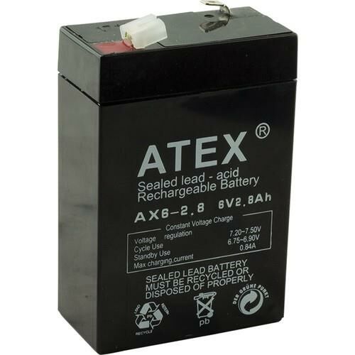 6 VOLT 2.8 AMPER DİKEY AKÜ ATEX 67x34x100