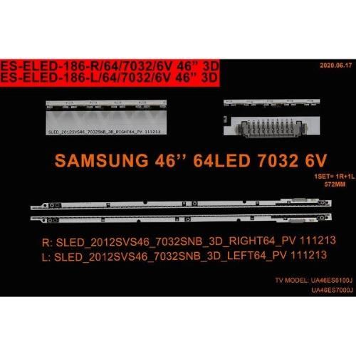 TV LED BAR -2168 2 Lİ ÇUBUK-2013SVS46,UE46F7500,BN96-25445A,2012SVS46-ELED186-WİNKEL