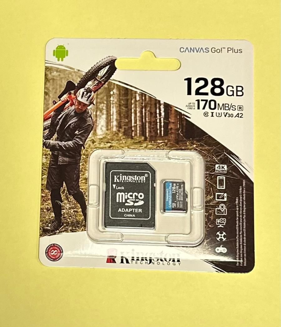 Kingston SDCG3/128GB 128GB microSDXC Hafıza Kartı 170R A2 U3 V30 Card + ADP DRONE