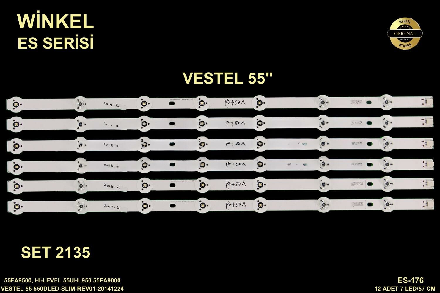 LCD LED-2135 TAKIM 12 Lİ-55FA9500, HI-LEVEL 55UHL950 55FA9000 - WİNKEL