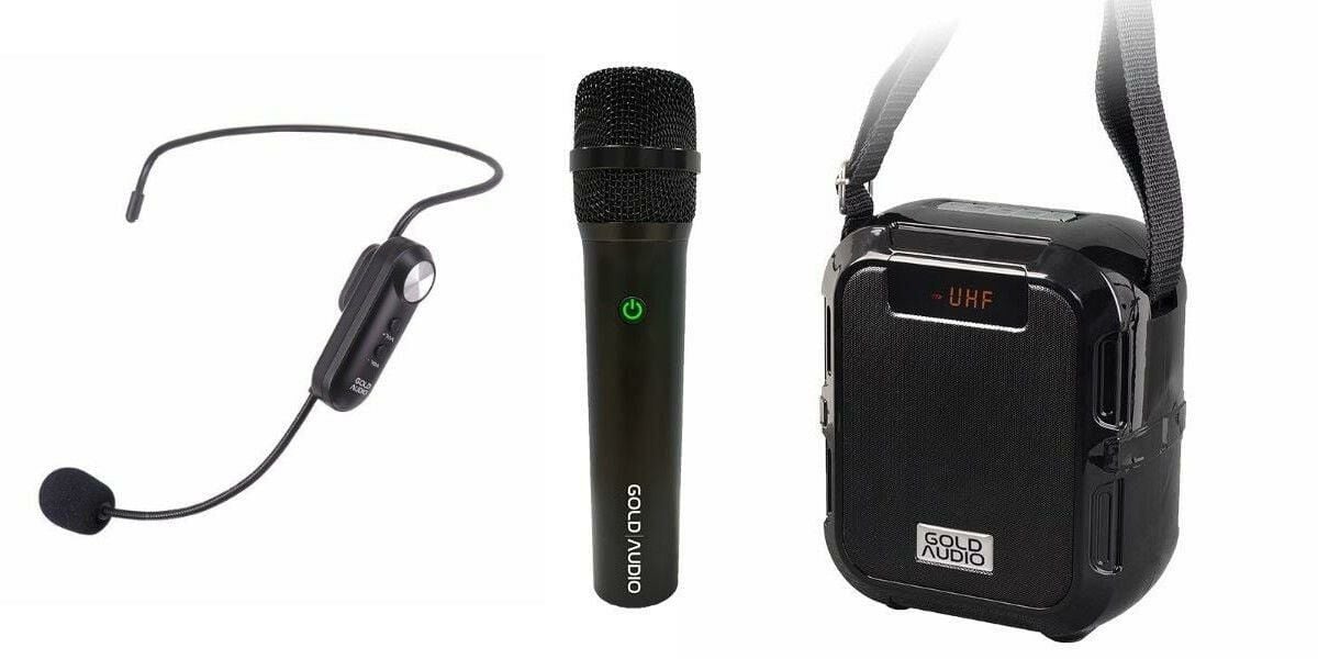 REHBER ANFİSİ 1 EL+1 KAFA ŞARJLI BLUETOOTH KABLOSUZ-GOLD AUDIO GR13