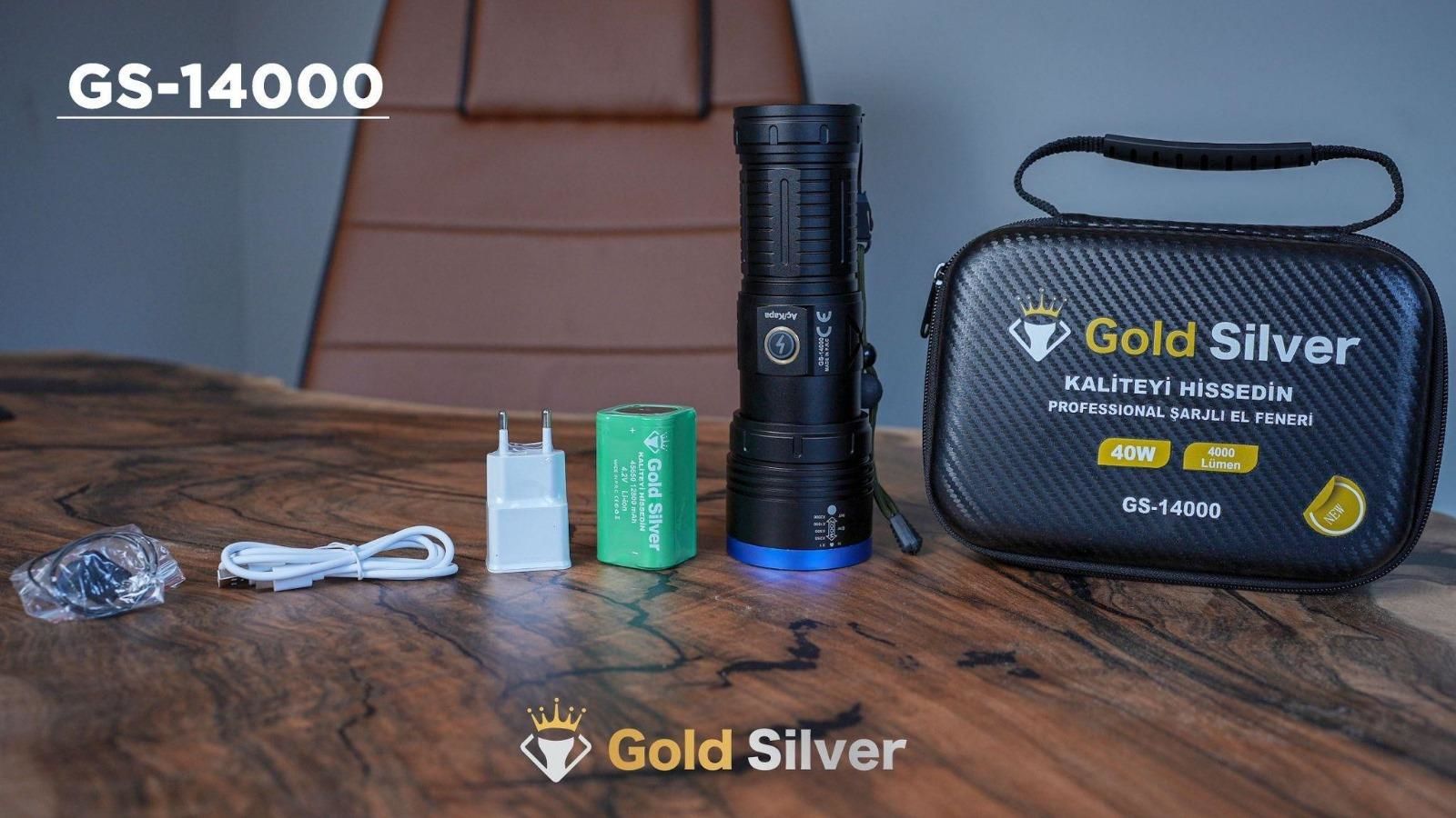GOLDSILVER GS-14000-40 WATT 4000 LÜMEN ŞARJLI EL FENERİ