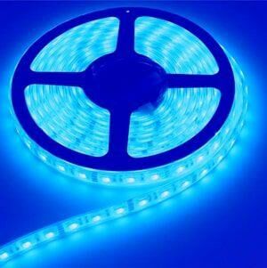 ŞERİT LED 12 V DIŞ MEKAN MAVİ 3 ÇİPLİ 5MT FİYATIDIR BOLLED+CATA