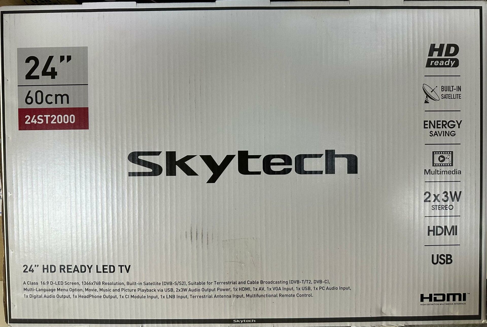 SKYTECH 24ST2000 24'' 12 VE 220 VOLT HD UYDULU LED TV