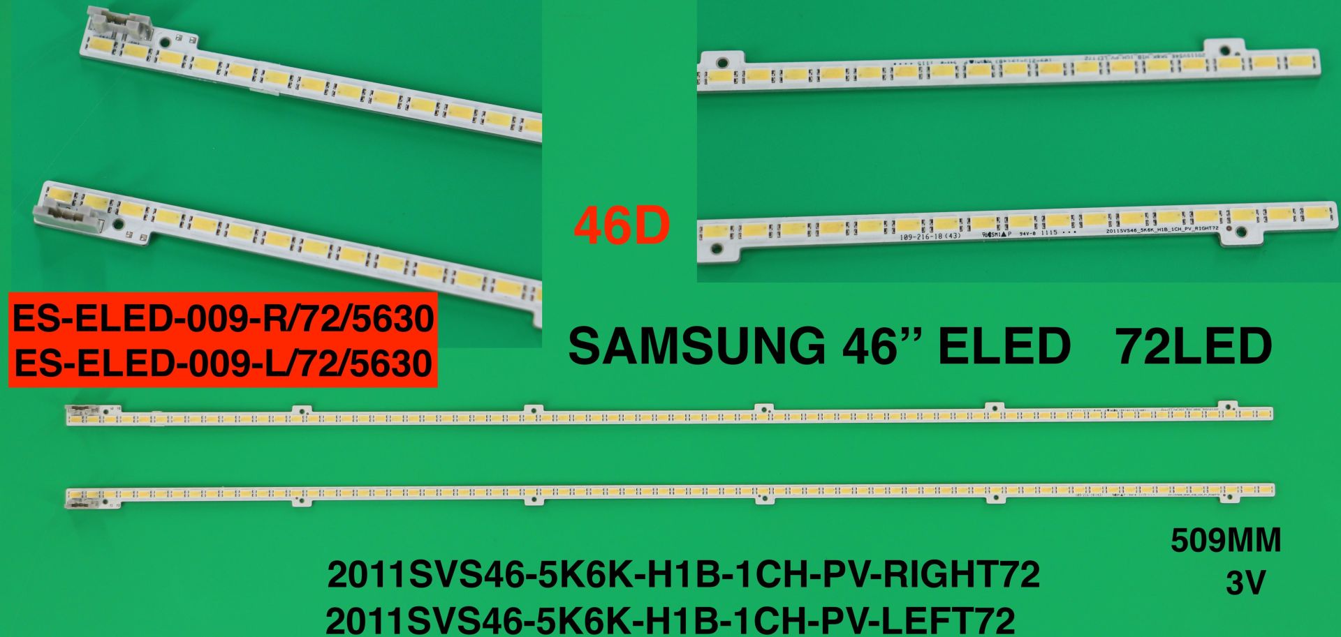 TV LED BAR -2107 2 Lİ ÇUBUK-UE46D5500 UE46D6000 UE46D5000 LTJ460HN01-WİNKEL