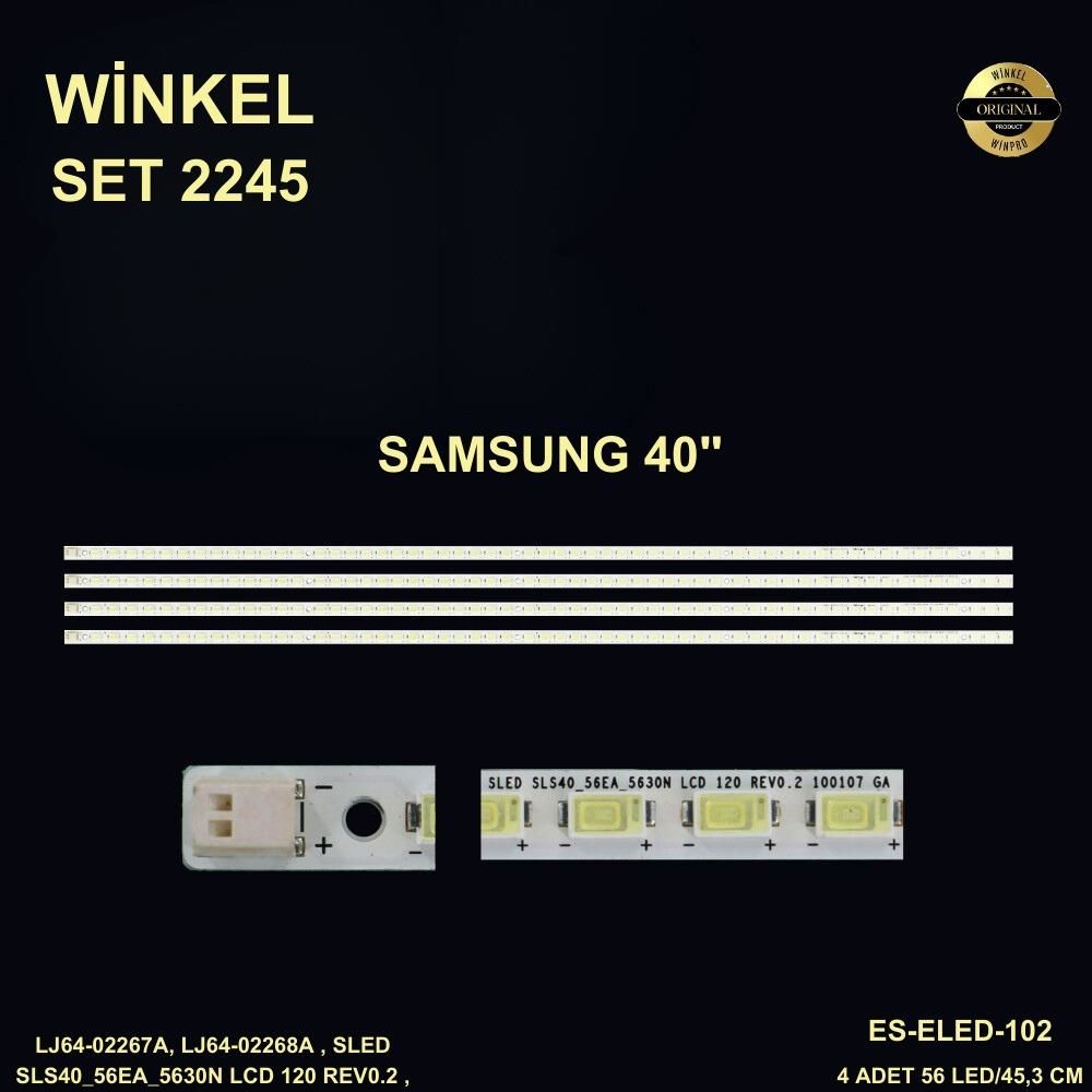 TV LED BAR -2245 4 LÜ ÇUBUK-40PF8915-40PF7070-40PF8230-40PF9116-E-102-WİNKEL