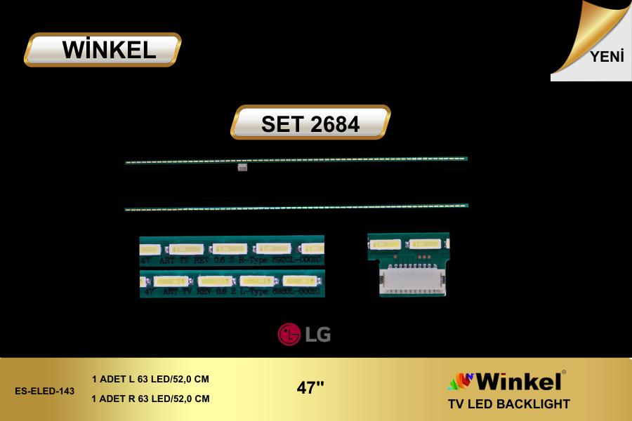 TV LED BAR -2684-2 Lİ ÇUBUK-47LM640S-47PFL6907-WİNKEL