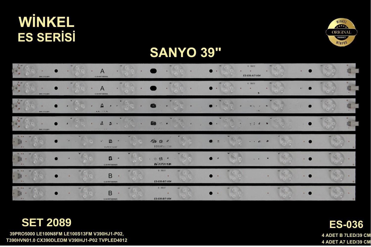TV LED BAR 2089 TAKIM 8 Lİ-39INCH180-390000H-HWT39DO60-LE1005 (39 CM) C220-221-GEN036