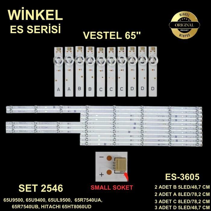 TV LED BAR-2546 TAKIM 10 LU-65UL3063-65UA3A63-65UL2163-65UL2063-65UL3063-65UA3A6-WİNKEL