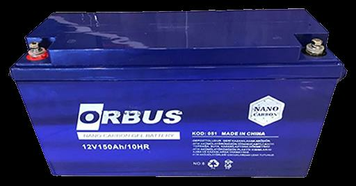 12 VOLT 150 AMPER JEL AKÜ ORBUS-ÖLÇÜLER-483*170*240 mm. -43 KG