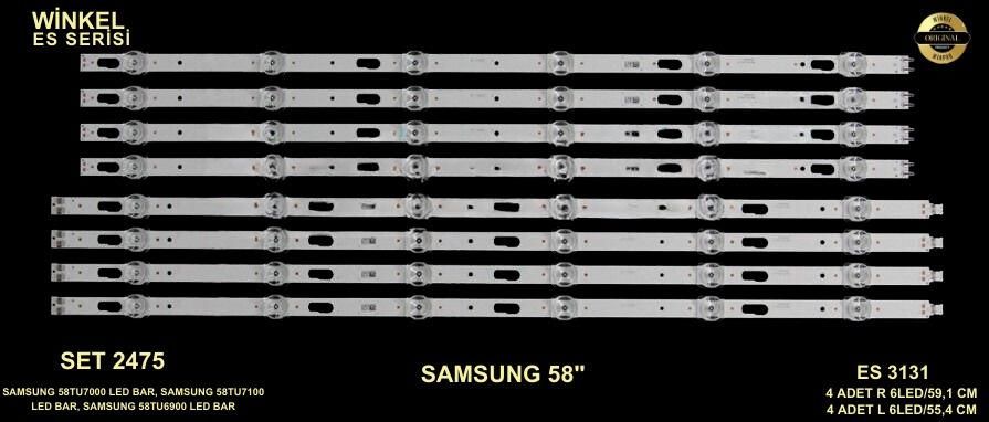 TV LED BAR -2475 TAKIM 8 Lİ-58TU7100-58TU6900-58TU8000-58TU7000-WİNKEL