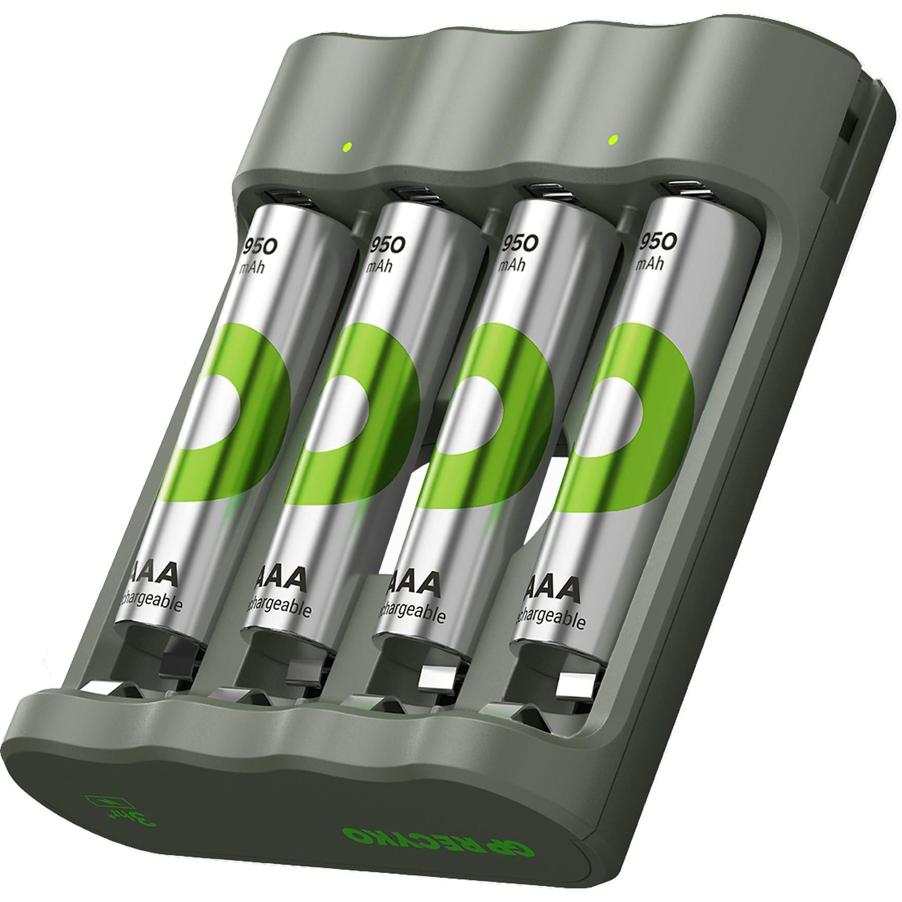 GP B441-100HCER21-2GTLB4 950 MAH İNCE PİLLİ USB ŞARJ CİHAZI 4 LÜ