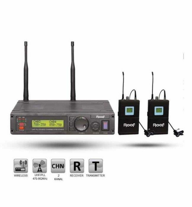 ROOF R-1200 UHF 2 YAKA TELSİZ MİKROFON