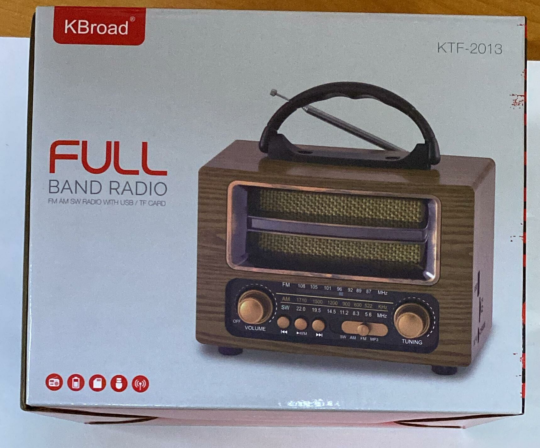 KBROAD KTF-2013 NOSTALJİK RADYO BLUETOOTH USB MİCROSD