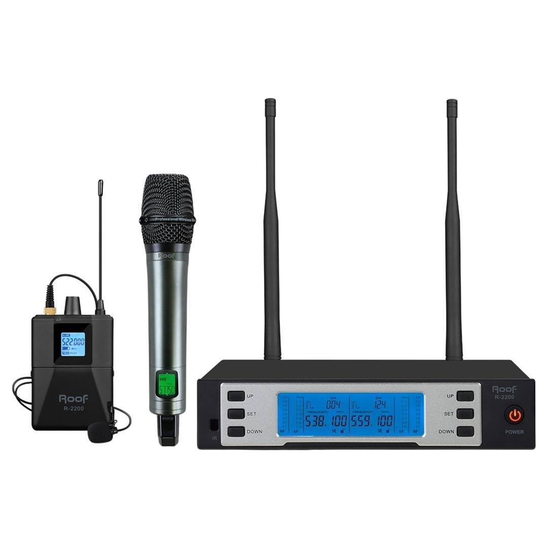 ROOF R-2200 UHF1 EL 1 YAKA TELSİZ MİKROFON